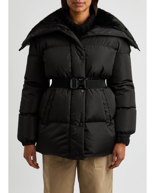 Moncler Black Brasseurs Quilted Shell Jacket