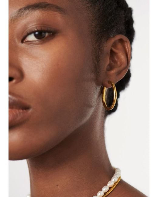 Missoma Metallic Tunnel Large 18kt -plated Hoop Earrings