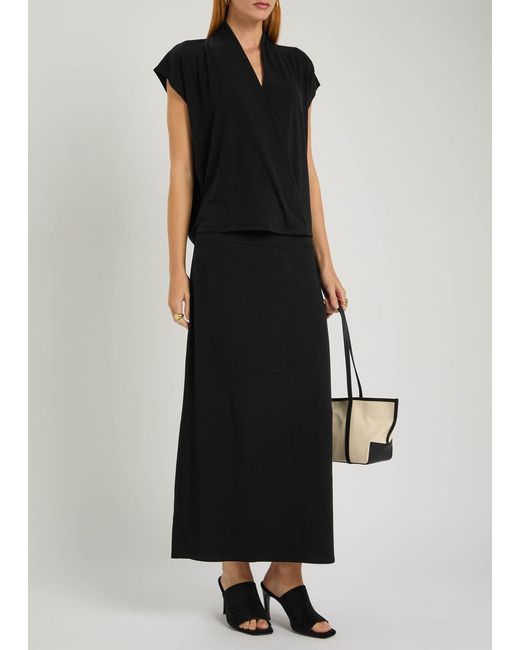 Eileen Fisher Black Jersey Maxi Skirt