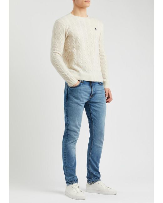 Polo Ralph Lauren White Cable-knit Wool-blend Jumper for men