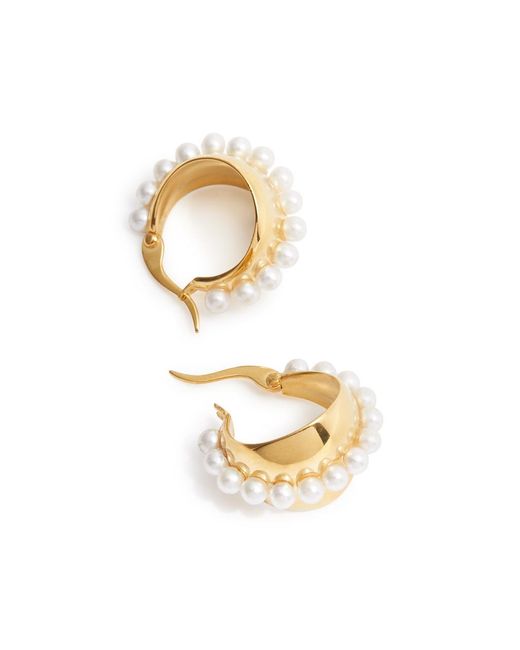 Daisy London Metallic X Shrimps 18kt -plated Hoop Earrings