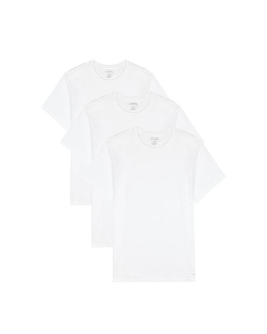 Calvin Klein White Cotton-Jersey T-Shirt for men