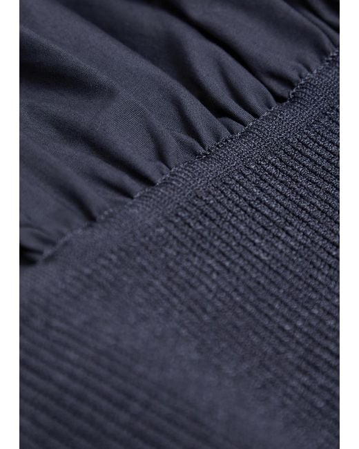 Jonathan Simkhai Blue Stiles Cotton-Poplin Cropped Shirt
