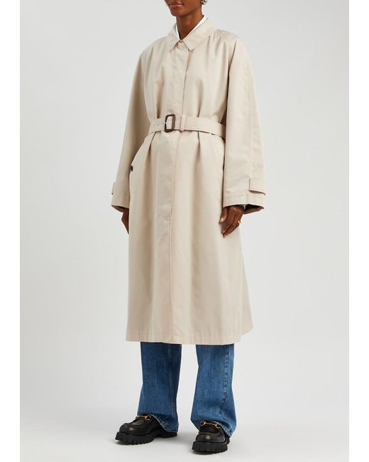Gucci Natural Belted Cotton-blend Trench Coat