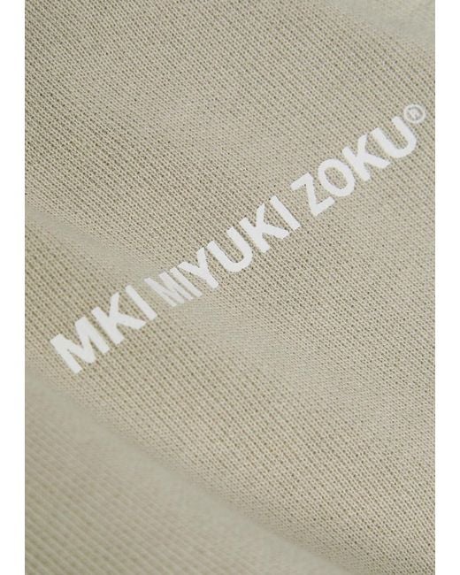 MKI Miyuki-Zoku Gray Uniform Logo-Print Cotton-Blend Shorts for men