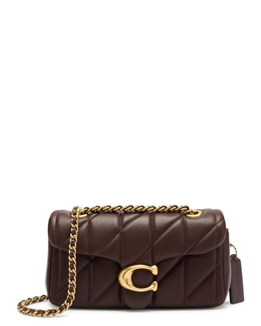 靴/バッグ Coach Mini Quilted Shoulder Bag Dark Brown COACH Tabby 20 Quilted Leather Shoulder Bag in Brown | Lyst