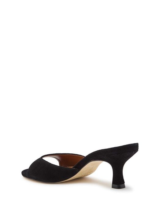 Staud Black Brigitte 60 Brushed Suede Mules