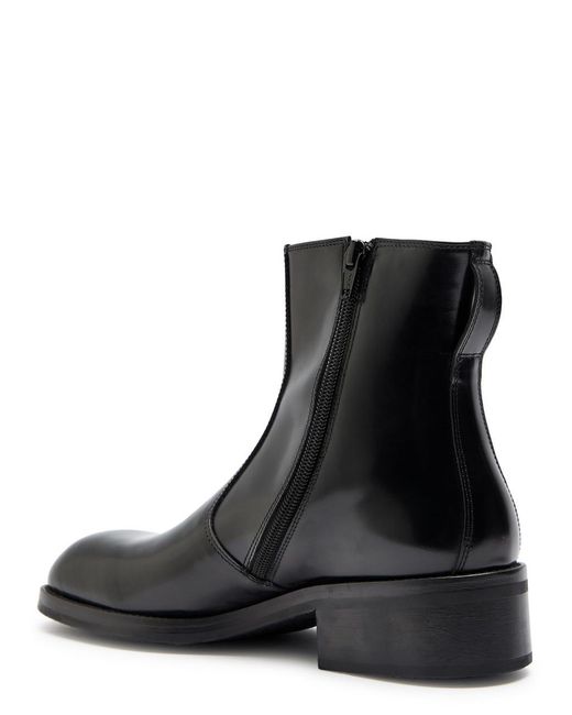 Lemaire Black Patent Leather Chelsea Boots