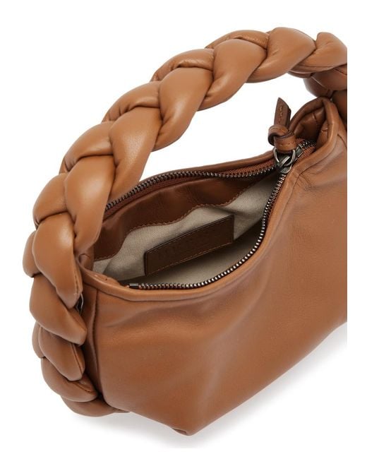 Hereu Brown Espiga Mini Leather Top Handle Bag