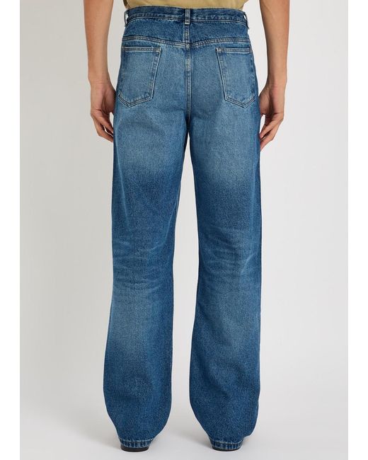 A.P.C. Blue Fairfax Washed Straight-Leg Jeans for men