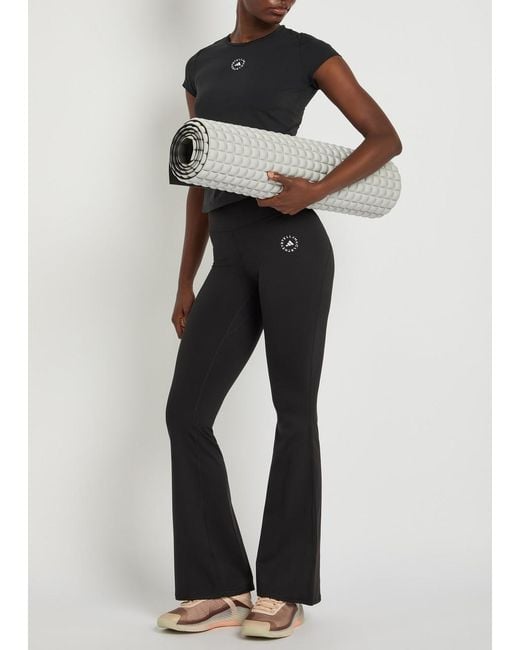Stella McCartney Black Adidas X Flared Stretch-Jersey Leggings