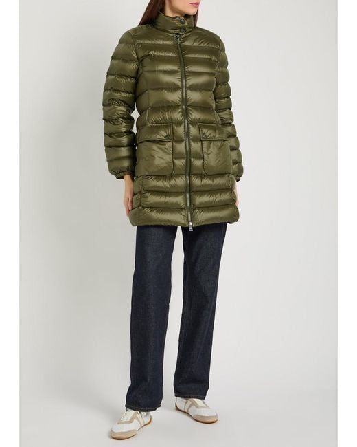 Moncler Green Genet Padded Shell Coat