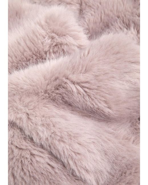 Stand Studio Pink Halle Faux Fur Jacket