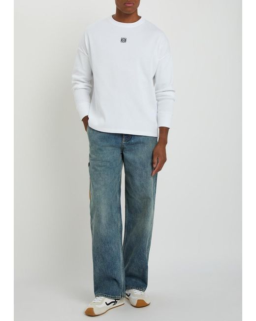 Loewe Blue Panelled Straight-Leg Jeans for men