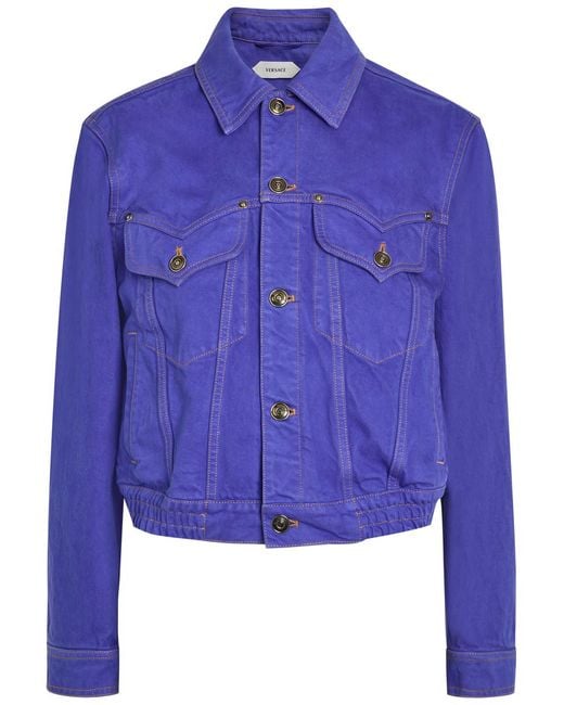 Versace Blue Blouson Denim Jacket