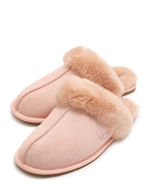 Ugg Pink Scuffette Ii Suede Slippers