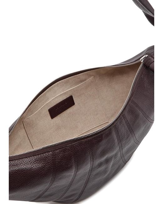 Lemaire Brown Croissant Medium Grained Leather Shoulder Bag