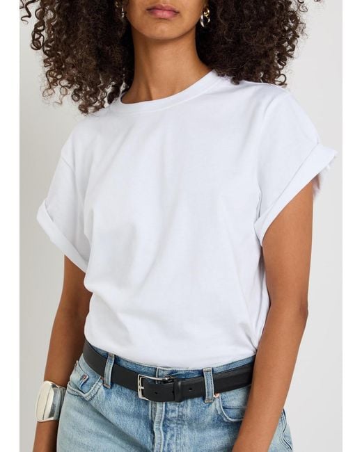 Victoria Beckham White Tilly Cotton T-Shirt