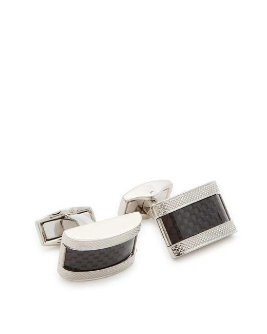 Tateossian Metallic Textured Palladium-Plated Cufflinks for men