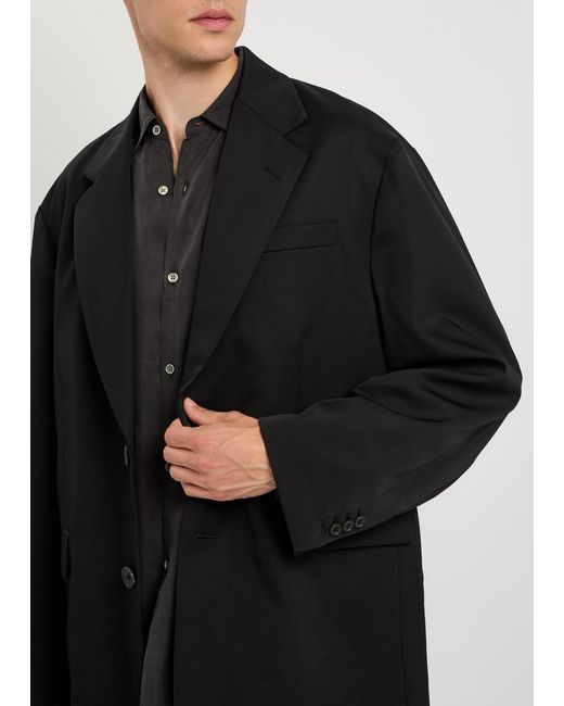 Ssstein Black Oversized Wool Blazer for men