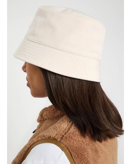 Moncler Natural Logo Twill Bucket Hat