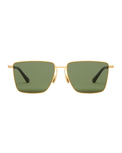 Bottega Veneta Green Rectangle-frame Sunglasses for men