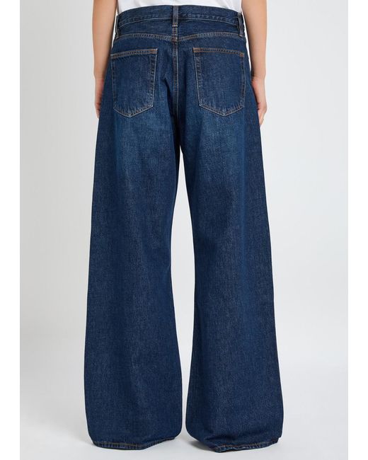 FRAME Blue The Loose Wide-Leg Jeans