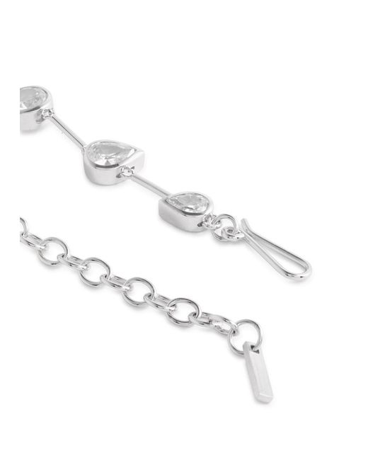 Completedworks White Myriad Embellished Rhodium-Plated Bracelet