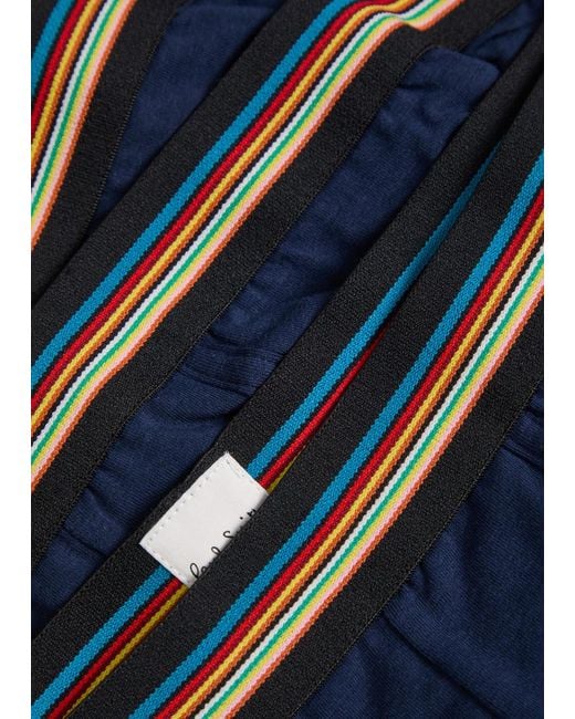 Paul Smith Blue Stretch-Cotton Trunks for men