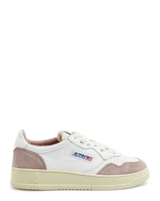 Autry White Medalist Panelled Leather Sneakers