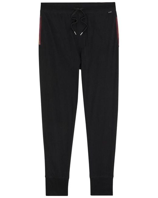 Paul Smith Black Tapered-Leg Jersey Sweatpants for men
