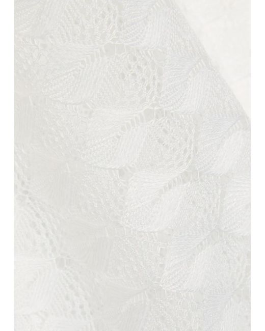 Melissa Odabash White Daria Lace Cover-Up Shirt