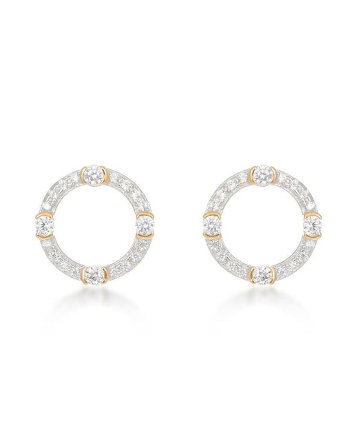 V By Laura Vann Metallic Luna Rhodium And 18kt Gold-plated Earrings