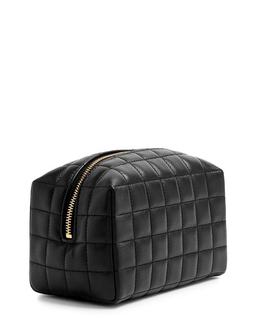 Saint Laurent Black Quilted Leather Cosmetics Pouch