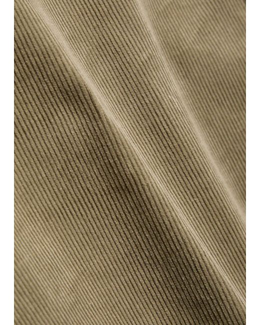 PAIGE Natural Leenah Wide-Leg Corduroy Trousers