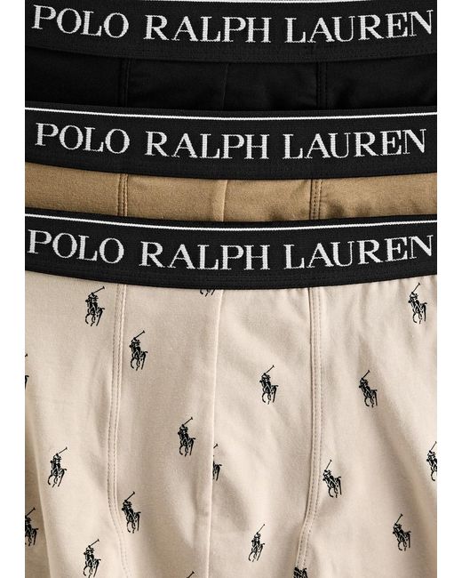 Polo Ralph Lauren Black Logo Stretch-Cotton Trunks for men