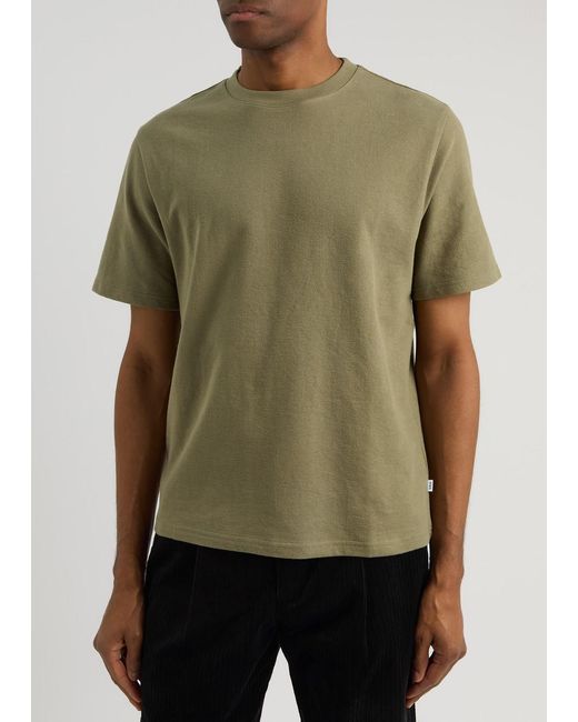 Wax London Green Dean Cotton T-Shirt for men