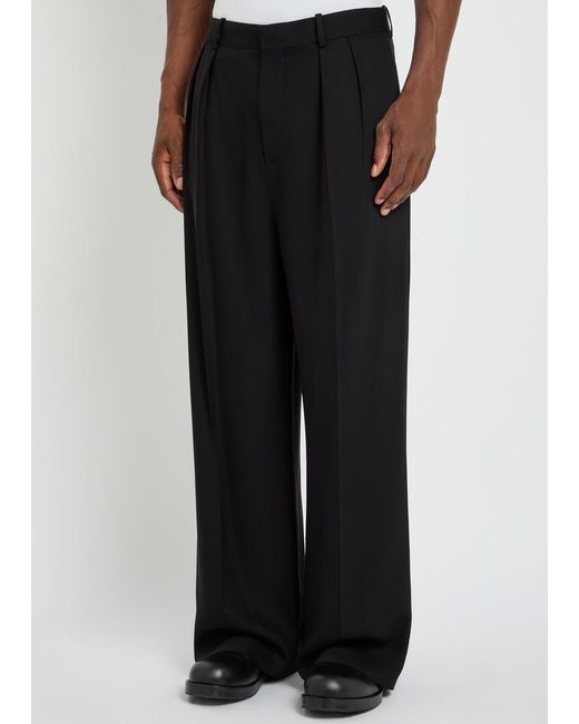 Loewe Blue Logo-Embroidered Woven Trousers for men