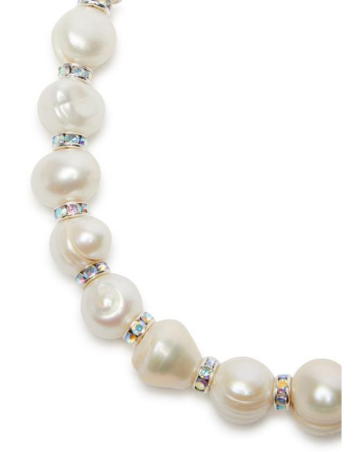 PEARL OCTOPUSS.Y White Paris Diamond-Plated Necklace