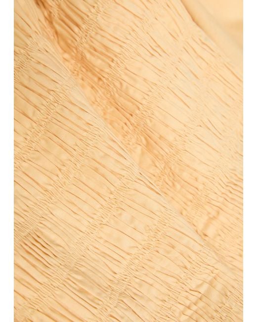 Faithfull The Brand Natural Laia Shirred Cotton Maxi Dress