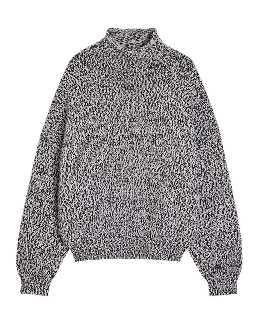 Khaite Gray Leon Patterned Cashmere Jumper