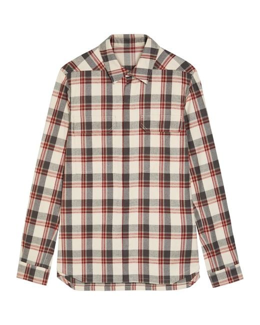 Rick Owens Multicolor Camicia Plaid Flannel Shirt for men