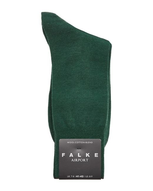 Falke Green Airport Wool-blend Socks for men