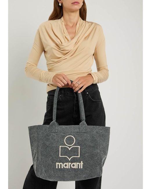 Isabel Marant Black Yenky Logo Canvas Tote