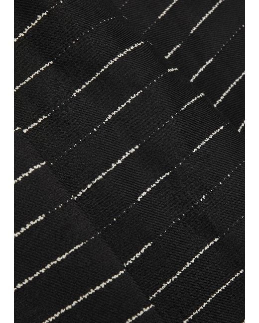 LIBEROWE Black Mika Striped Wool-Blend Trousers