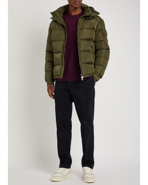 Moncler Green Maya Padded Shell Jacket for men
