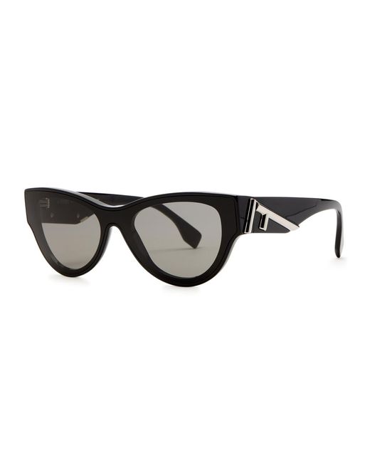 Fendi Black Cat-Eye Sunglasses
