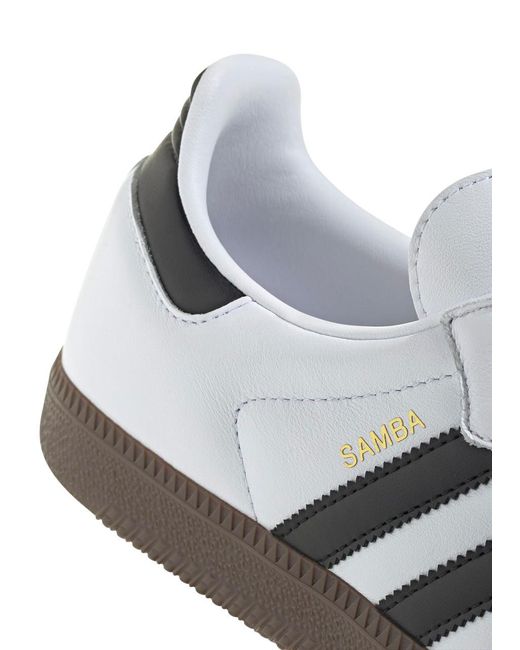 Adidas White Samba Og Leather Sneakers