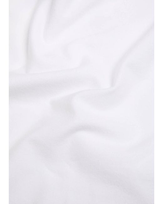 GOOD AMERICAN White Stretch-Cotton T-Shirt