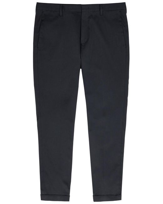 Paul Smith Blue Slim-leg Stretch-cotton Trousers for men